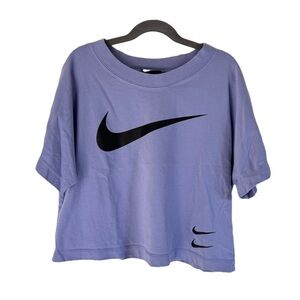 Nike Light Purple Crop Top with Black Swoosh Logo Size Small EUC